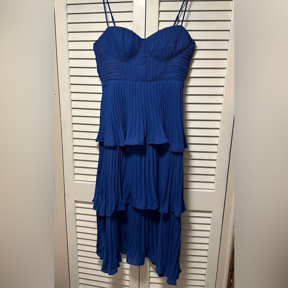 Lulu's Vibrant Blue Zippered Dress